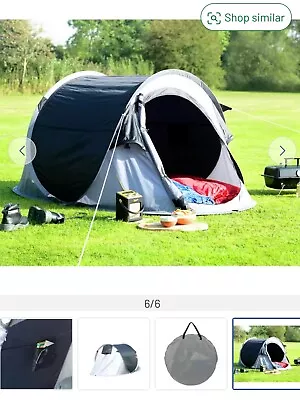 Pro Action 2 Person 1 Room Pop Up Camping Tent • £17.80