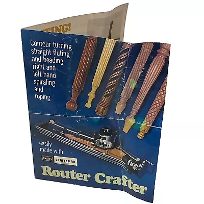 Vtg 1980 Sears Guide Craftsman Router Crafter Features Ad Wood-Worker Bit Paper • $14.42