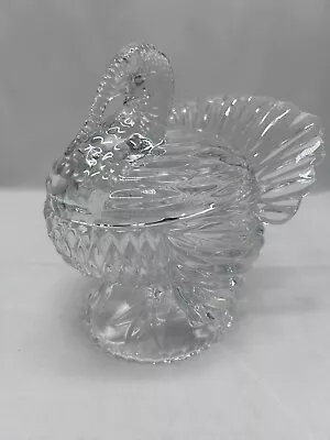 Shannon Designs Of Ireland Lead Crystal Turkey Lidded Candy Dish Czech Republic • $19.99