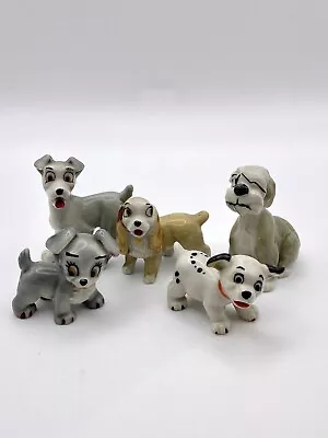 Wade Whimsies Disney Hatbox X5 Dog Bundle Incl Lady & Tramp 101 Dalmatians • £21