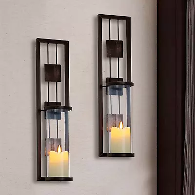 Wall Sconce Candle Holder Metal Wall Decorations For Living Room Bathroom Dini • £40.11