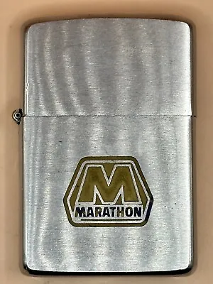 Vintage 1967 Marathon Oil Gas Advertising Chrome Zippo Lighter • $58.95