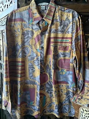 Mens Genuine Vintage Shirt USA Original Hippie Cool “ Expressions World Wide” M. • $49