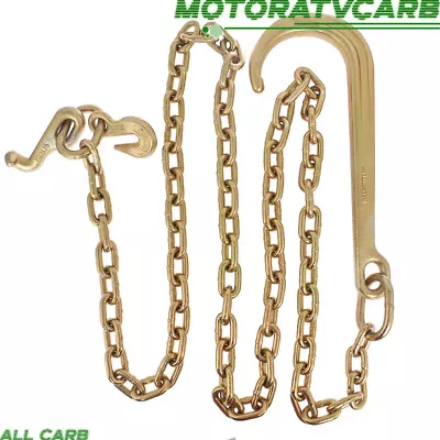 ALL-CARB J Hook Mini J Grab Hook Welded Towing Wrecker G70 5/16 X 8 FT Tow Chain • $40.41