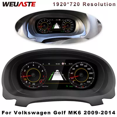 Car LCD Screen Instrument Digital Dashboard Cluster For VW Golf MK6 2009-2014 • $570.66