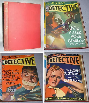 Antique True Crime Books Master Detective Pulp Magazines Gangsters Murder 1933/4 • $749.99