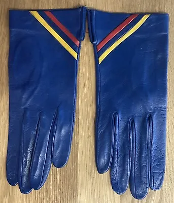 Iberia Airlines Stewardess Cabin Crew Flight Attendant Leather Gloves 1983 • £144.56