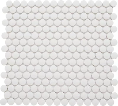 Emser Tile W95OZON1112MOP Rezone - 11  X 12  Circle Penny Mosaic - White • $15.31