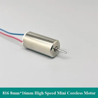 0816 8mm*16mm Mini Coreless Motor DC3.7V 58000RPM High Speed Engine DIY RC Drone • $1.25
