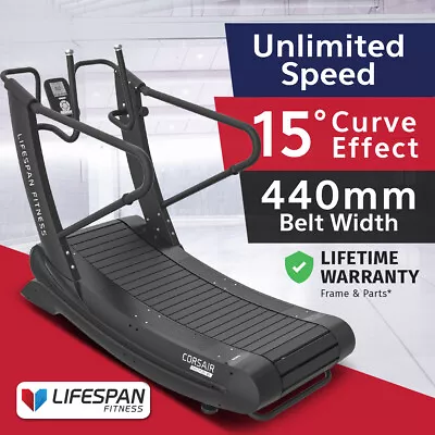 Lifespan Fitness Corsair FreeRun105 Curved Treadmill 8 Levels Resistance Runner • $3980.91