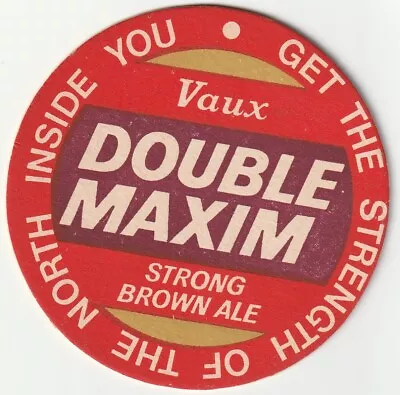 BEER MAT - VAUX BREWERY - DOUBLE MAXIM STRONG BROWN ALE - (Cat 102) - (1973) • £1.50