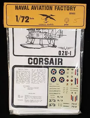 Vought O2U-1 Corsair  Esoteric 1/72 Vacuform Aircraft Model • $39.95