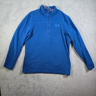 Mountain Hardwear Men's Blue1/4 Zip Pullover Quarter Sweater Size XL • $30