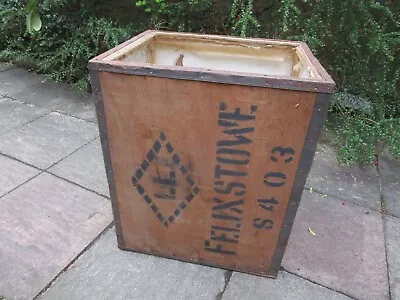 Wooden Vintage Tea Chest Trunk Box Crate Storage • £12