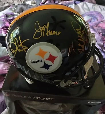 Signed Pittsburgh Steelers Full Sized Rep Helmet By The Steel Curtain W/ COA JSA • $599