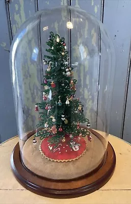 Vintage Westrim Miniature Beaded Christmas Tree Partially Decorated W Dome • $95