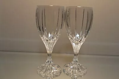 Two (2) Mikasa Crystal Berkeley 6 7/8” Wine Glass Glasses Goblet Mint Park Lane • $22.50