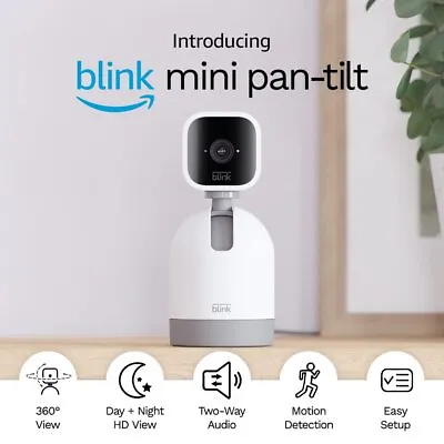 2022 Blink Mini 1 - Pan-Tilt Mount Rotating Indoor Plug-In Security Cam • $59.99