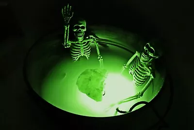 Skeleton Sauna Witch's Cauldron W/ Green Fogger (Multi-Color Options) - 12  Dia • $64.99
