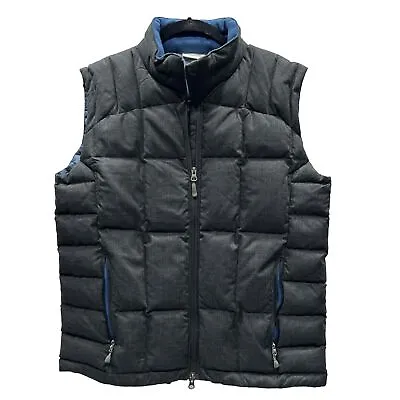 IBEX Wool Hybrid Padded Full Zip Puffer Goose Down Vest Grey Men’s Size Medium M • $99