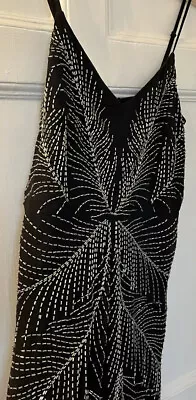 £14.99 • Buy Bnwt Jumpsuit Beaded Black & Silver Uk 12 Party Cruise Rrp £110