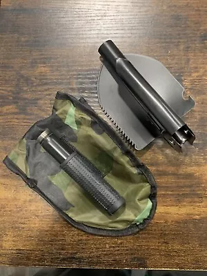 US GI Military Entrenching Trifold Folding Etool E-tool Shovel W/ Saw Blade • $34.99