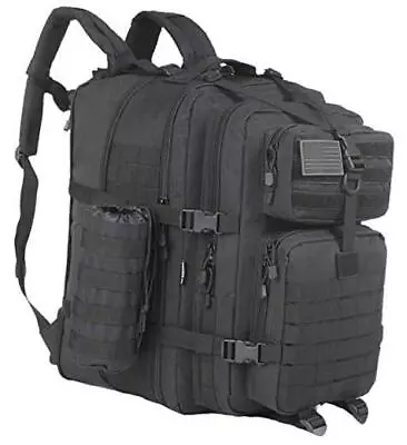 64L Large 3 Day Molle Pack Military Tactical Army Backpack Bug Out Bag Black • $90.04
