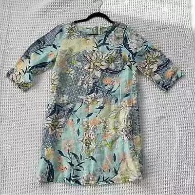 Malvin Women's 100% Linen Floral Summer Hawaiian Beachy Dress Size Medium • $22