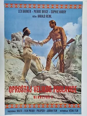 Winnetou 3 Desperado Trail Lex Barker Brice 1965 Western Rare Exyu Movie Poster • £129.19