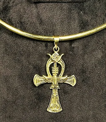 Unique Beautiful Amulet Of Egyptian Ankh With Eye Of Ra And ISIS Goddess • $70