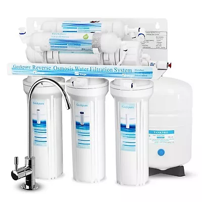 Geekpure 6 Stage Reverse Osmosis Water Filter System With Alkaline Filter 75 GPD • $149.99