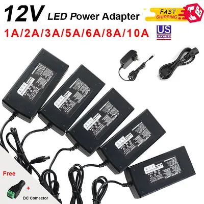 AC 110V To DC 12V 1 2 3 5 6 8 10A Transformer Power Supply Adapter For LED CCTV • $13.69