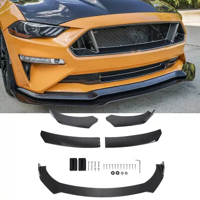 For Ford Focus RS ST MK3 MK4 Front Bumper Lip Splitter Chin Spoiler Carbon Fiber • $85.52