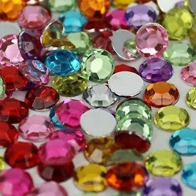 LARGE 10MM GEMS Stick On Diamante MULTIPLE COLOURS Craft Card Crystal Bead Trim • £3.25