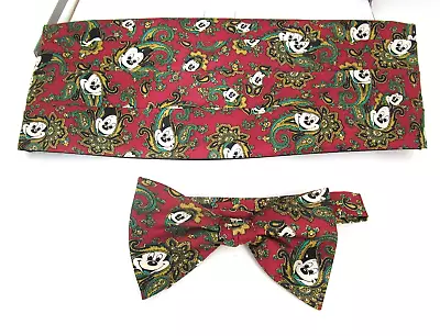 DISNEY Mickey Mouse Vintage Paisley Bowtie Cummerbund Set By BALANCINE • $19.99