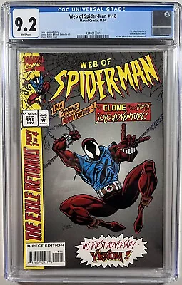 Web Of Spider-Man 118 (Marvel 1994) CGC 9.2 WP*First Appearance Scarlet Spider* • $89.99