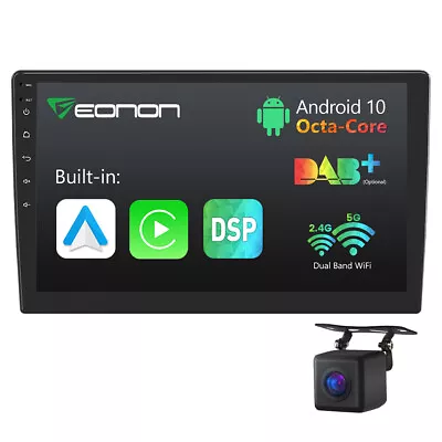 Octa Core Head Unit 2Din 10  Android 10 Car Stereo GPS Radio HD Screen +Camera L • $207