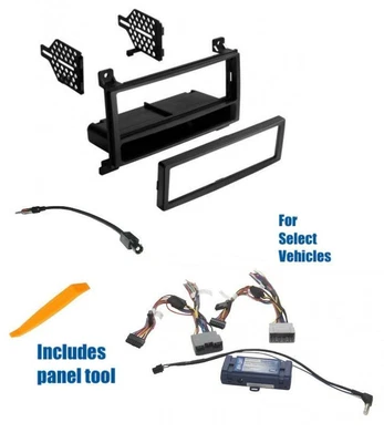 $129 • Buy 1 Din Car Stereo Dash Trim Kit Amp Steering Audio Wire Combo For Some Jeep Dodge