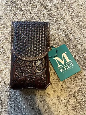 Montana West Brown Genuine Leather Belt Loop Phone Holster 7X4 • $14.99