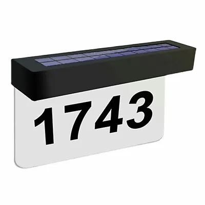 £25.90 • Buy Solar Address Plate For House Numbers LED Illuminated Waterproof Address Sign