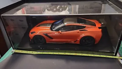 GT Spirit Corvette ZR1  Sebring Orange 1/12 Scale W/ Custom Carbon Base & Cover • $549.99