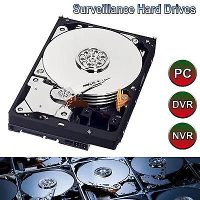 3.5  Surveillance Internal Hard Drive HDD SATA III For CCTV DVR NVR 1TB 2TB 4TB • £70