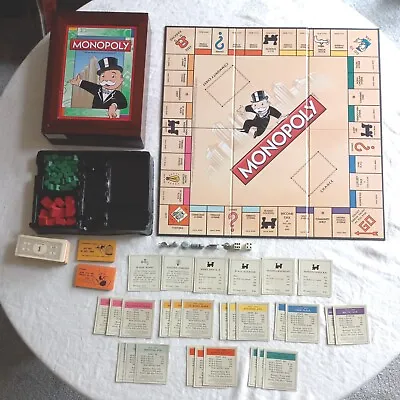 2009 Monopoly Set Vintage Game Collection Wooden Box        /L4c • $29.99