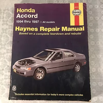 Haynes Repair Manual For Honda Accord 1994-1997 42013 All Models • $15