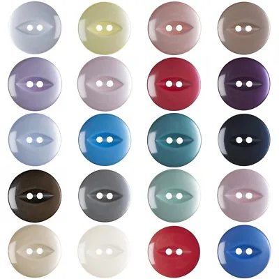 £3.99 • Buy Round Fish Eye Buttons - 26 Colours/ 4 Sizes - Fast Free Post & Volume Discounts