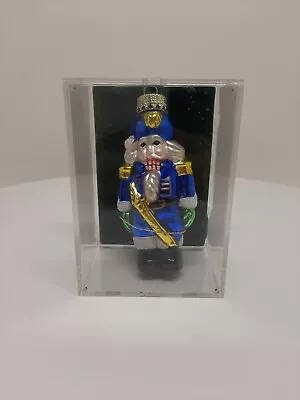 VTG Glass Santa Nutcracker Ornament Christmas 4  H  Figurine D3 • $13.50