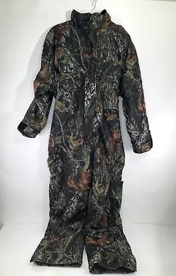 MOSSY OAK - Hooded Insulated Mens M BREAK UP Camouflage Coveralls - EXCELLENT • $144.11