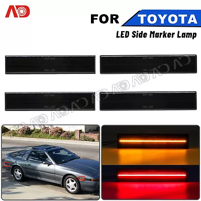 4PCS LED Front Rear Bumper Side Marker Lights For 1986-1992 Toyota Supra Mk.3 US • $71.81