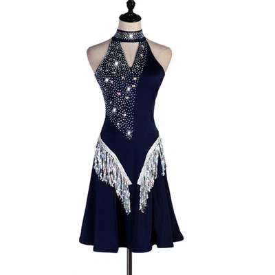£59.99 • Buy Sequins Tassel Womens Latin Tango Rumba Samba Ballroom Competition Dance Dress