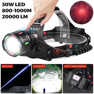 20000lm LED Headlamp Rechargeable Headlight Light Head Torch Lamp Flashlight AUS • $33.99